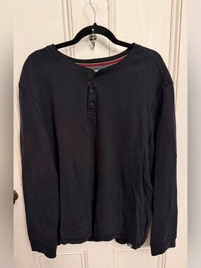 XXX-Large Copper & Oak Supply Cotton Blend Henley — Black